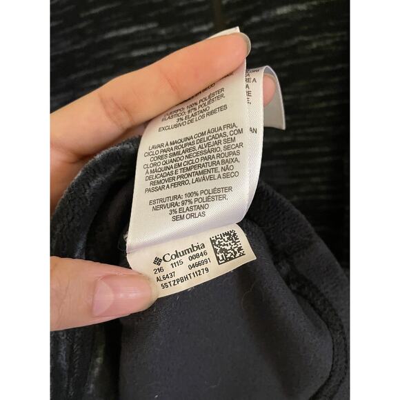 Columbia Sweatshirt Women's Medium Black Gray Glacial Fleece Pullover 1/4 Zip - Picture 8 of 10